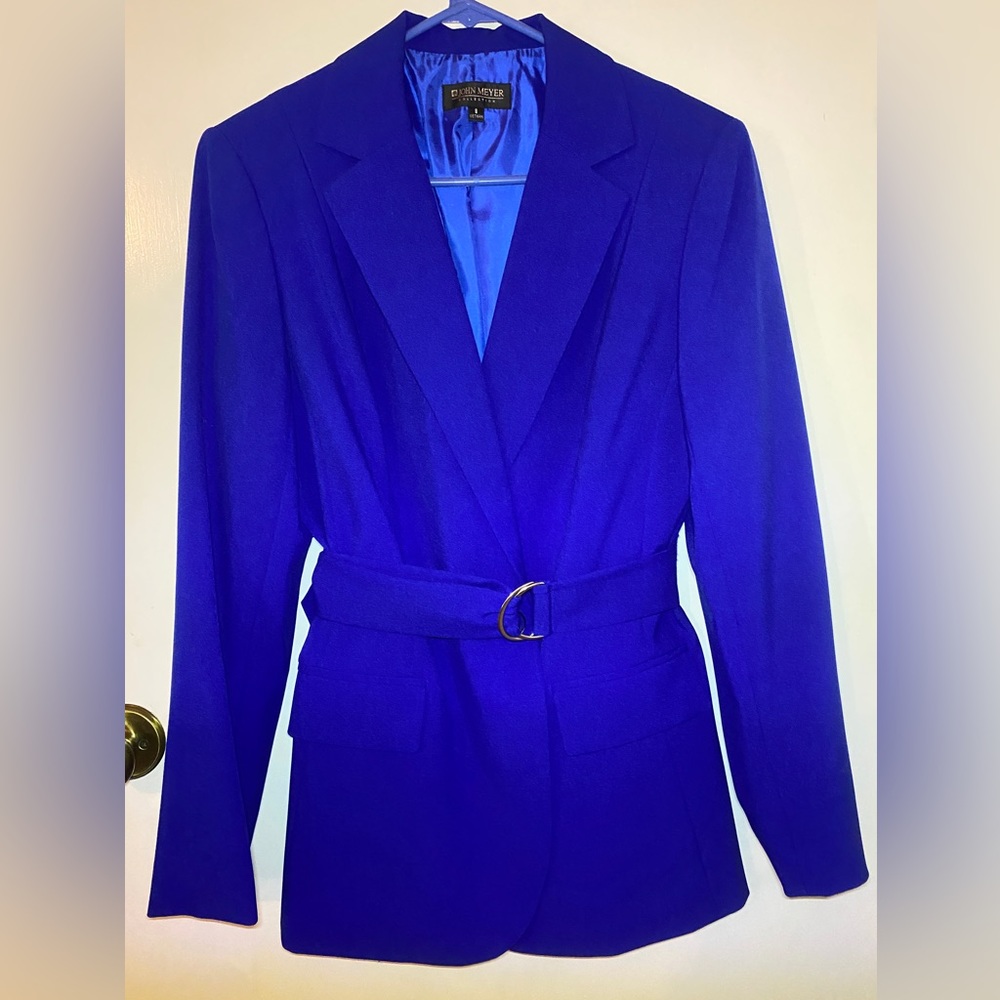 John Meyer Collection Suit Set Electric Blue size 8 used